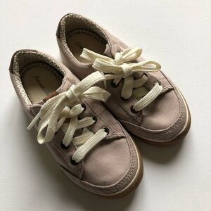 Hanna Andersson Unisex Tan Sven Lace Up Sneakers Toddler size 10
